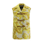 Yellow Wool Sleveless Jacket