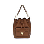Brown Calf Leather Bos Taurus Backet Bag