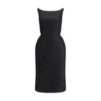 Black Cotton Casual Dress