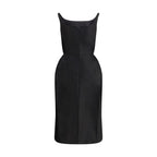 Black Cotton Casual Dress