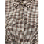 Brown Fleece Wool Pattern Shirt