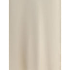 Cream Acetate Midi Skirt