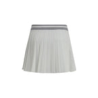 White Polyester Mini Skirt