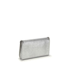 Silver Polyester Shoulder Bag
