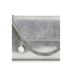 Silver Polyester Shoulder Bag