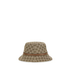 Beige Polyester Bucket Hat