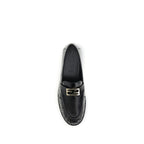 Black Calf Leather Bos Taurus Slip-On Loafers