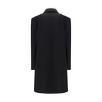 Black Fleece Wool Coat