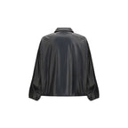 Black Polyester Biker Jacket