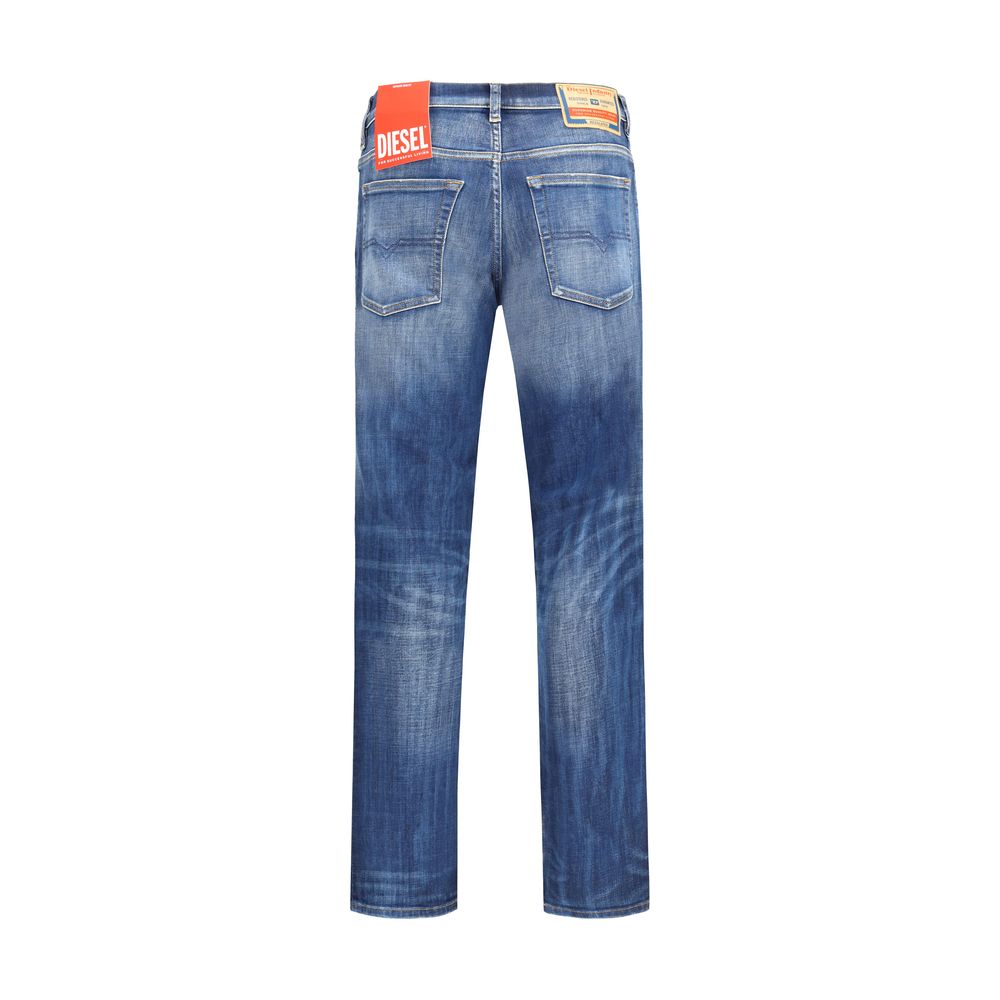 Blue Cotton Slim Fit Jeans