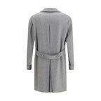 Gray Fleece Wool Coat
