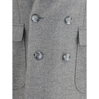 Gray Fleece Wool Coat