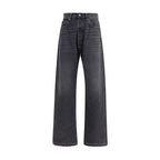 Black Cotton High-Waisted Jean