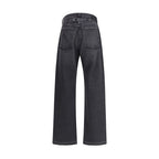 Black Cotton High-Waisted Jean