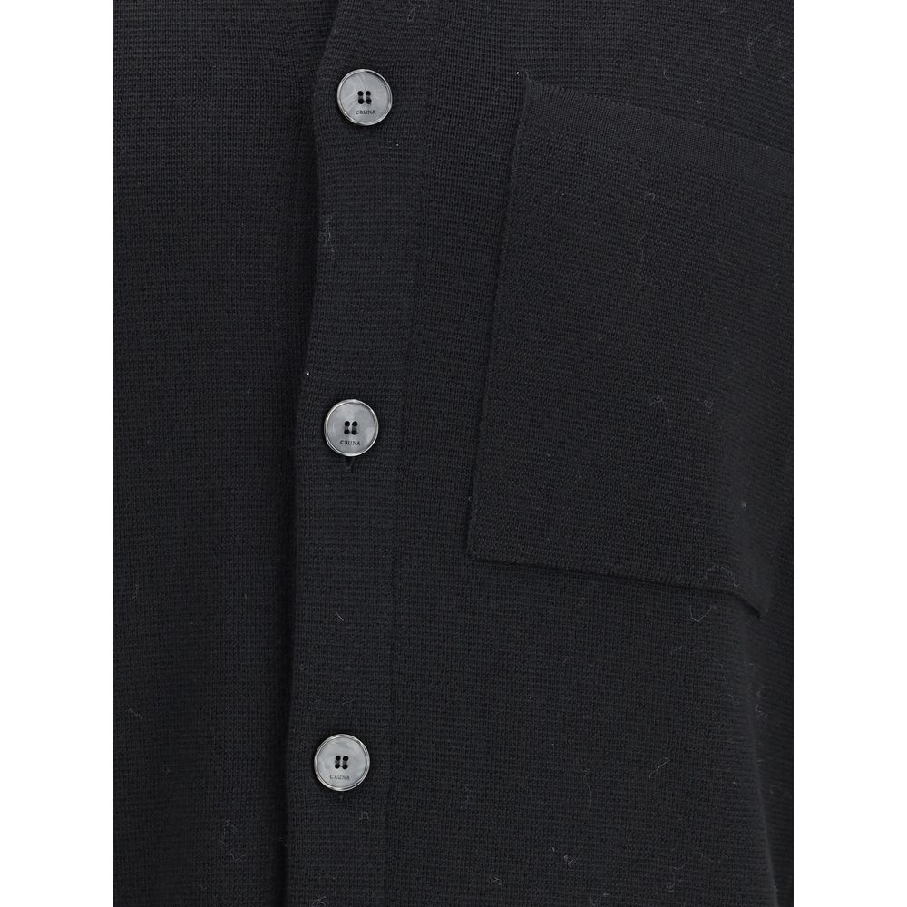 Black Fleece Wool Coat