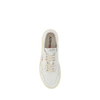 White Calf Leather Bos Taurus Low Top Sneakers