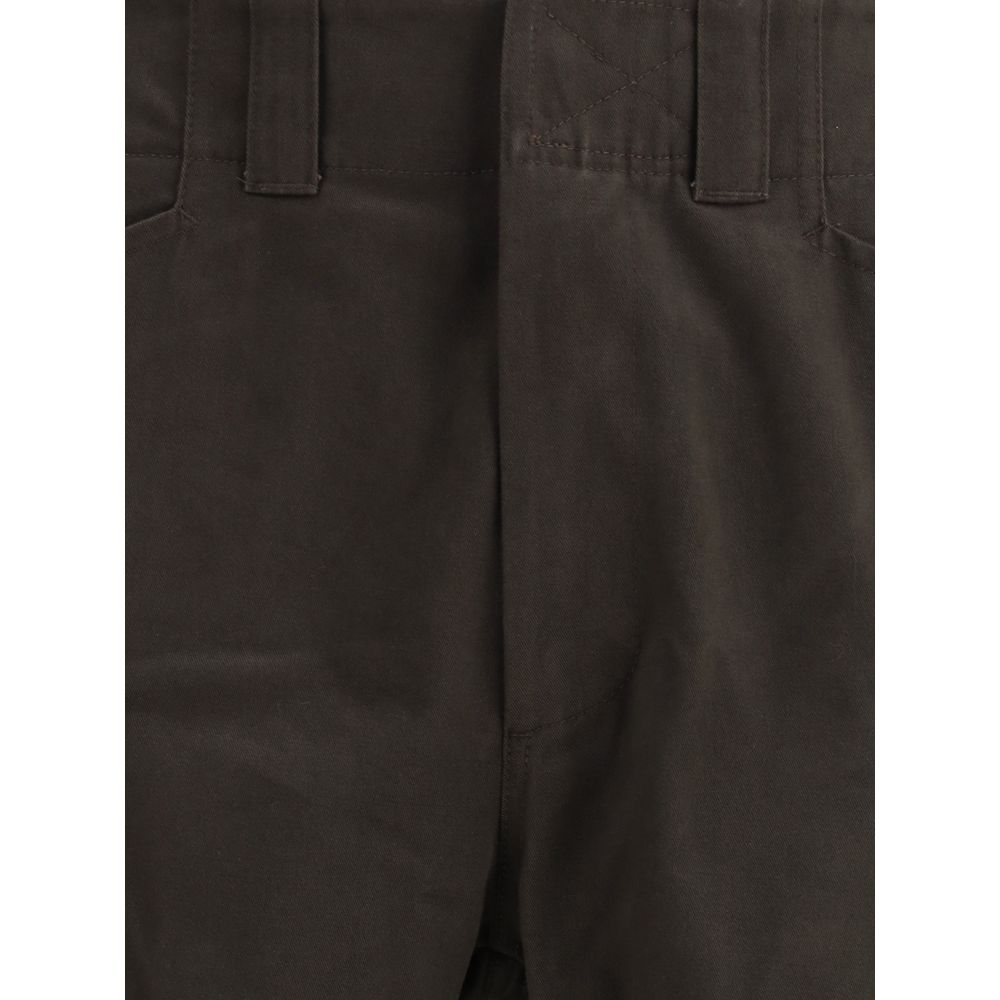 Brown Cotton Cargo Pants