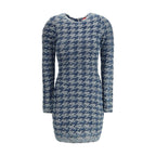 Blue Cotton Casual Dress