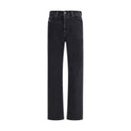 Black Cotton Relaxed Fit Jeans