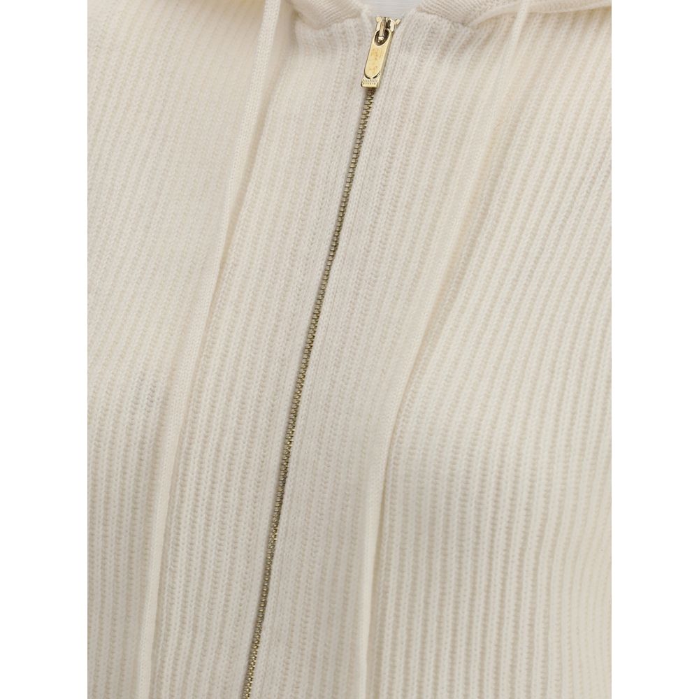 White Wool Sleeveles Sweater