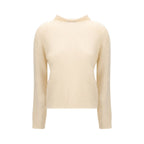 Cream Polyamide Sweatshirt
