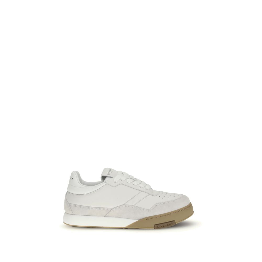 White Calf Leather Bos Taurus Chunky Sneakers