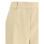Yellow Fleece Wool Casual Pants