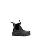 Black Rubber Chelsea Boots