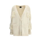 Cream Polyamide Cardigan