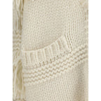 Cream Polyamide Cardigan