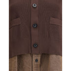 Brown Cotton Cardigan