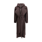 Brown Polyamide Trench Coat
