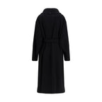 Black Fleece Wool Coat