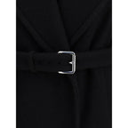 Black Fleece Wool Coat