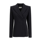 Black Fleece Wool Coat
