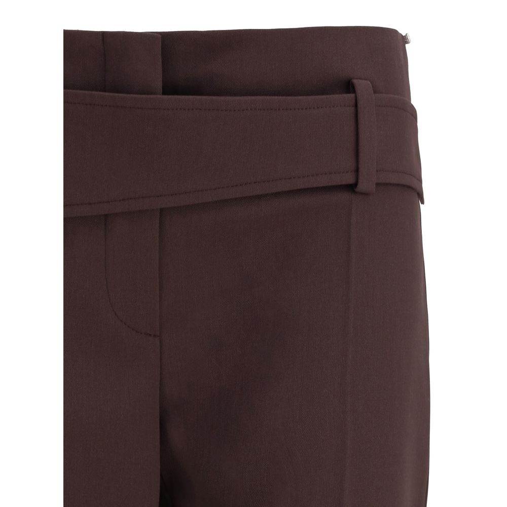 Purple Polyester Dress Pants