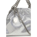 Silver Polyester Shoulder Bag