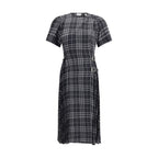 Gray Polyester Casual Dress