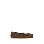 Brown Calf Leather Bos Taurus Ballet Flats