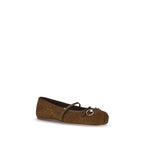 Brown Calf Leather Bos Taurus Ballet Flats
