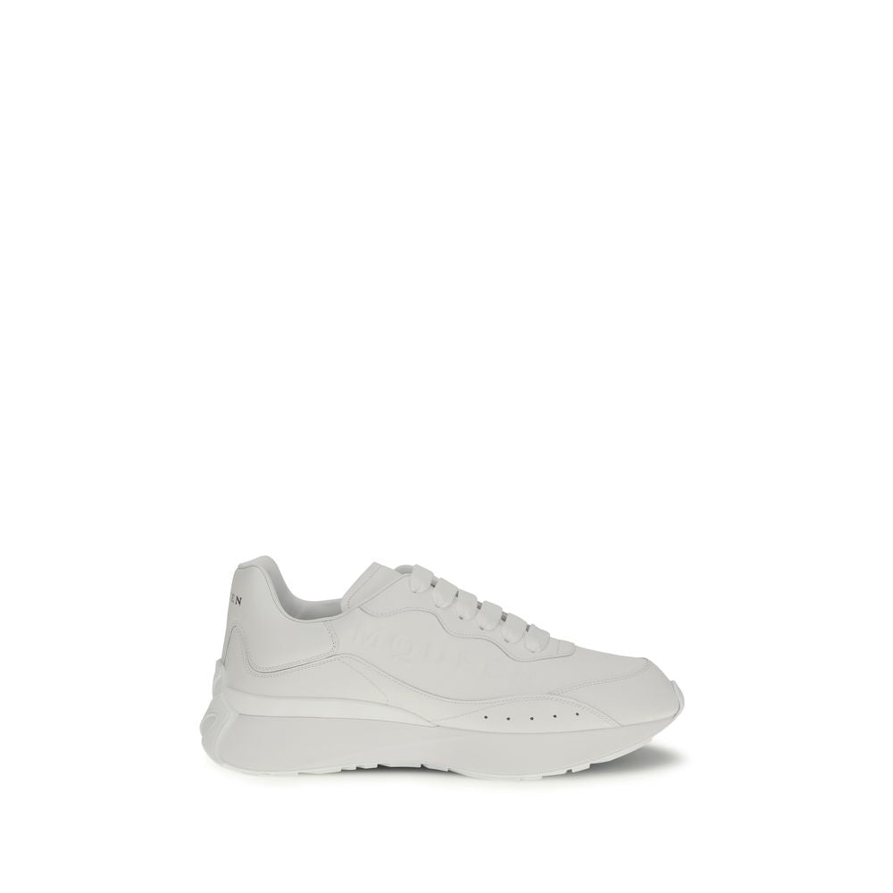 White Calf Leather Bos Taurus Chunky Sneakers