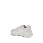 White Calf Leather Bos Taurus Chunky Sneakers