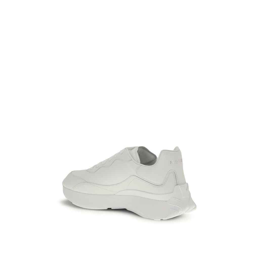 White Calf Leather Bos Taurus Chunky Sneakers
