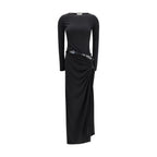Black Polyester Casual Dress