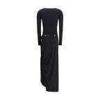 Black Polyester Casual Dress