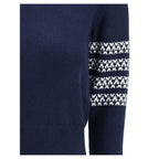 Blue Fleece Wool Sweatshirt