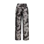 Black Cotton Straight-Leg Jeans