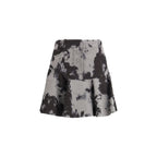 Black Cotton Mini Skirt