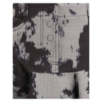 Black Cotton Mini Skirt