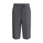 Gray Wool Bermuda Shorts